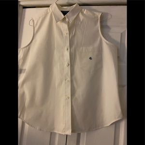 LAUREN By Ralph Lauren white blouse size L